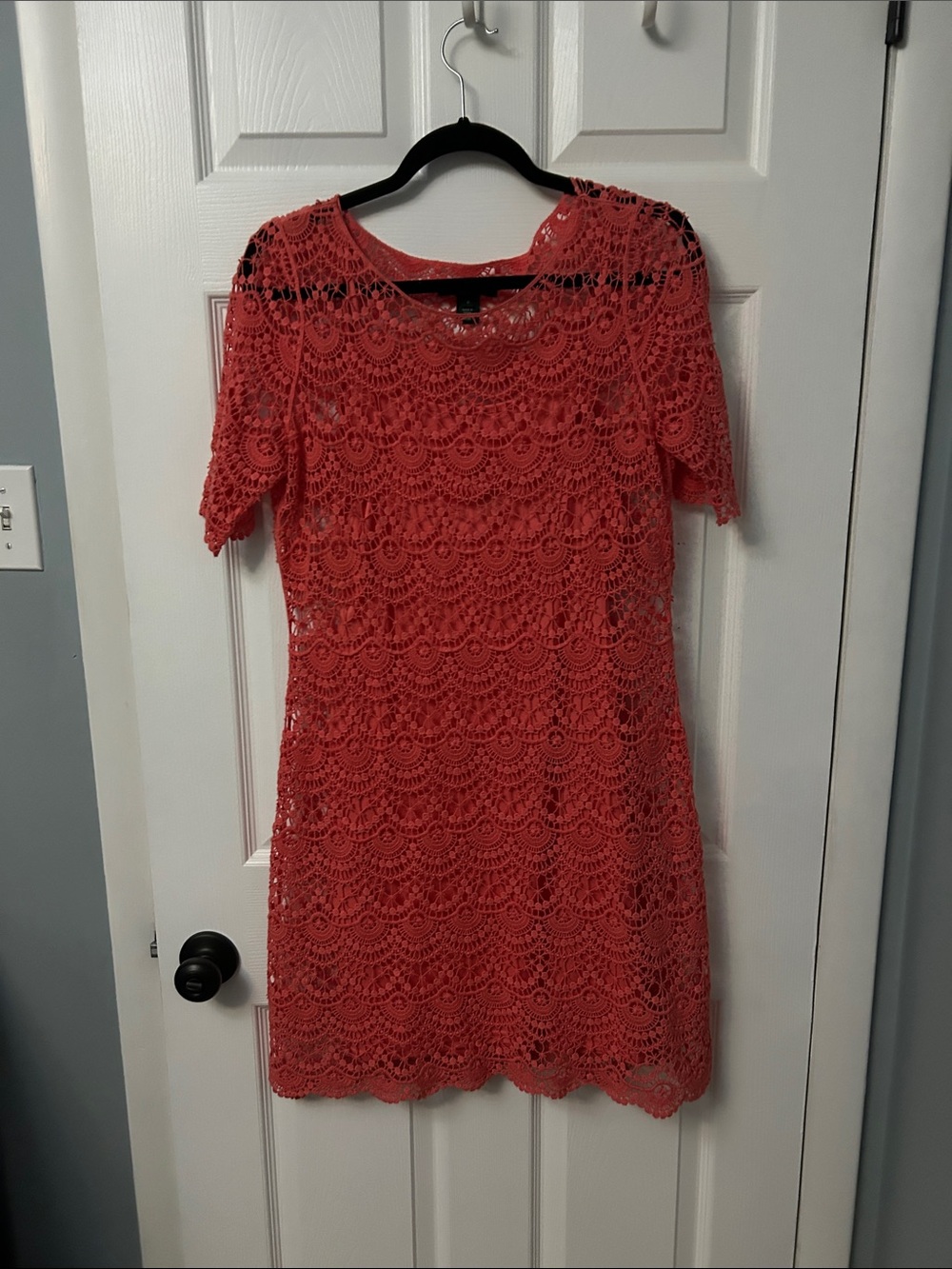 Lauren Ralph Lauren Coral Lace Midi Dress